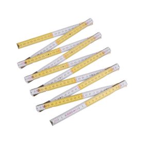   mérővessző; (colstok/zollstock) 1m, fa, kihajtható, fehér