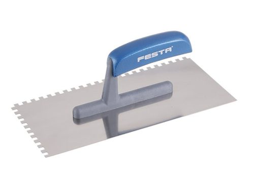 FESTA Fogazott glettvas 130 x 280 mm inox 6 x 6 mm műanyag nyéllel