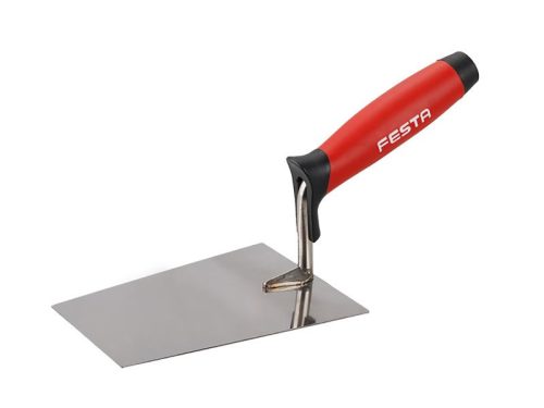 FESTA Kőműves kanál 180 x 125 mm mennyezeti inox lágy fogantyús