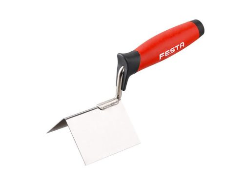 FESTA Kőműves kanál sarok külső inox 80/60/60 mm lágy fogantyús