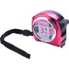 mérőszalag, gumírozott, 1 stoppos; rózsaszín, 3m×16mm, Extol Lady
