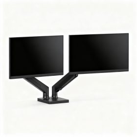   Monitor&TV tartókonzol - dupla karos, teleszkópos - asztallapra rögzíthető - 45 cm, 32"