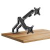 Monitor&TV tartókonzol - dupla karos, teleszkópos - asztallapra rögzíthető - 62 cm, 30"