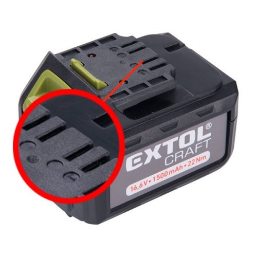 tartalék akku ÚJABB TÍPUSÚ 402420 Li-ion töltőhöz, 3 SARU; 16V, 1500mAh, töltési idő: 5,5 óra