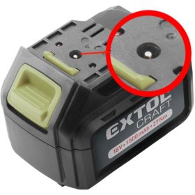   tartalék akku RÉGEBBI TÍPUSÚ 402440 Li-ion töltőhöz, 2 SARU+1 TÜSKE; 18V, 1500mAh, töltési idő:1 óra