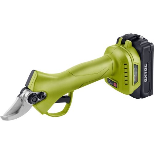 akkus metszőolló, Extol Craft, 20V, kefementes motor, 1db 2000 mAh Li-ion akku + 1 db töltő