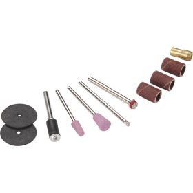   mini köszörű és fúrógép + tartozékok, 12V; 12.000 ford/perc