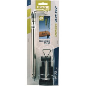   teleszkópos állvány  mini köszörűgépekhez; magasság: 25-54cm, felfogatás max.:6,4cm, 360 fokban körbeforgatható fej
