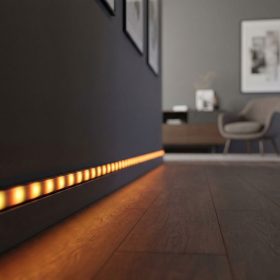   LED aluminium profil takaró búra - fekete - 1000mm (41010/41011hez)