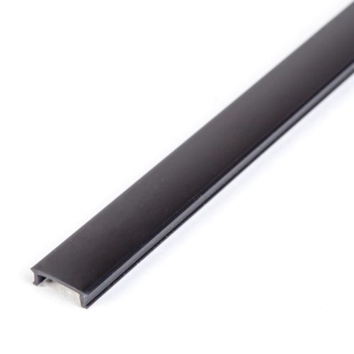 LED aluminium profil takaró búra - fekete - 2000mm (41010/41011hez)