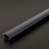 LED aluminium profil sín - 1000 x 23(17) x 8 mm - süllyeszthető U profil - fekete