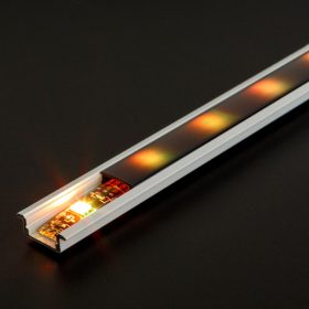   LED aluminium profil sín - 1000 x 23(17) x 8 mm - süllyeszthető U profil - fehér