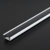 LED aluminium profil sín - 1000 x 23(17) x 8 mm - süllyeszthető U profil - fehér