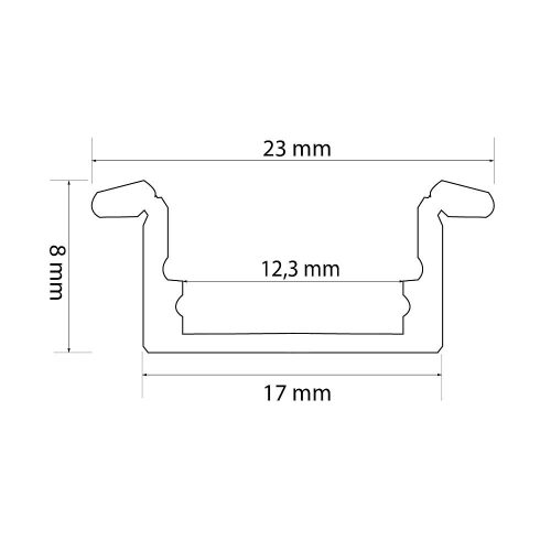 LED alumínium profil sín