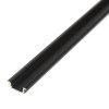 LED aluminium profil sín - 2000 x 23(17) x 8 mm - süllyeszthető U profil - fekete