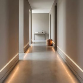   LED aluminium profil sín - vakolható, gipszkartonba süllyeszthető - 1000 x 61 x 13 mm