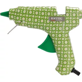   melegragasztó pisztoly, virágmintás, 40 W; stift átmérő:11mm, bliszteren