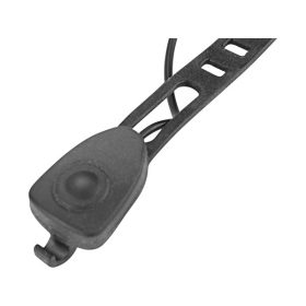   LED lámpa, kerékpár, első, fehér 5 W LED; 350 Lm, ABS ház, USB újratölthető beépített Li-ion akku, 1,2 Ah, duda