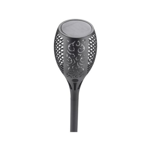 éjszakai, kerti LED lámpa, " lángoló fáklya "napelem+szenzor, Ni-Mh akku, 200mAh, leszúrható, 58cm, 12 db/dob