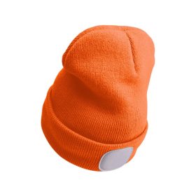   sapka, neon-narancs, kötött, kivehető LED homloklámpával, 4×25 Lumen; USB tölthető Li-ion akku, 3funkció (100%-75%-50%)