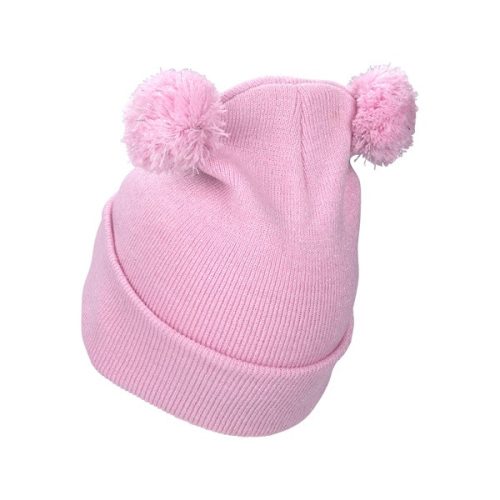 sapka, gyerek, rózsaszín, kötött, kivehető LED homloklámpával, 4×25 Lumen; USB tölthető Li-ion, 3funkció (100%-75%-50%)