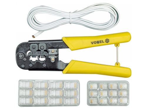 VOREL Krimpelő fogó UTP hálózati/RJ45 és telefon/RJ11 kábelekhez