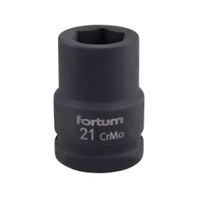   gépi (impakt) dugófej 3/4", 21mm, L 52 mm, feketített, FORTUM