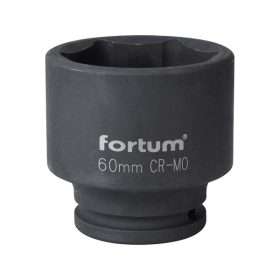   gépi (impakt) dugófej 3/4", 60mm, L 70 mm, feketített, FORTUM