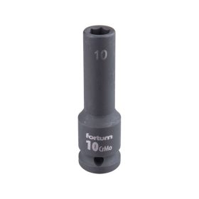   gépi (impakt) dugófej 1/2", 10 mm, L 78 mm, feketített, FORTUM