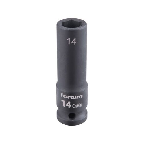 gépi (impakt) dugófej 1/2", 14 mm, L 78 mm, feketített, FORTUM