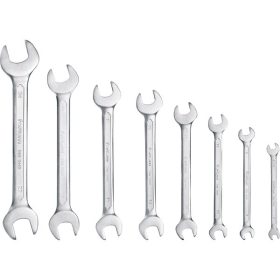   villáskulcs klt. 8db 6-24mm, 61CrV5, mattkróm; 6×7, 8×9, 10×11, 12×13, 14×15, 16×17, 18×19, 22×24mm, vászon tok FORTUM