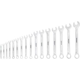   csillag-villás kulcs klt. 16db, 6-24mm 61CrV5, mattkróm, vászon tok