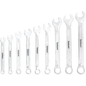   csillag-villás kulcs klt. 9db, 6-19mm 61CrV5, mattkróm, vászon tok FORTUM