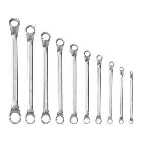   csillagkulcs klt. 10db, 6-27mm 61CrV5 mattkróm; 6×7, 8×9, 10×11, 12×13, 14×15, 18×19, 20×22, 21×23, 24×27mm, vászon tok