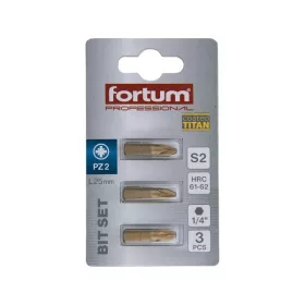   behajtóhegy PZ, 3 db, S2 acél, Titanium bevonat; PZ 2×25mm, bliszteren