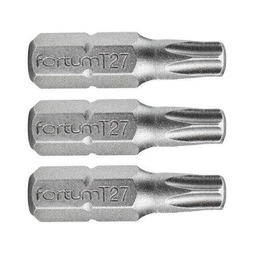 behajtóhegy TORX, 3 db, S2 acél; T 10×25mm, bliszteren