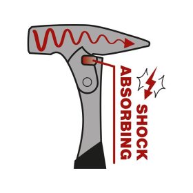   kalapács kovácsolt, LOW-VIBE vibráció csökkentő nyél, 870 g, két komponensű gumírozott/műanyag markolat