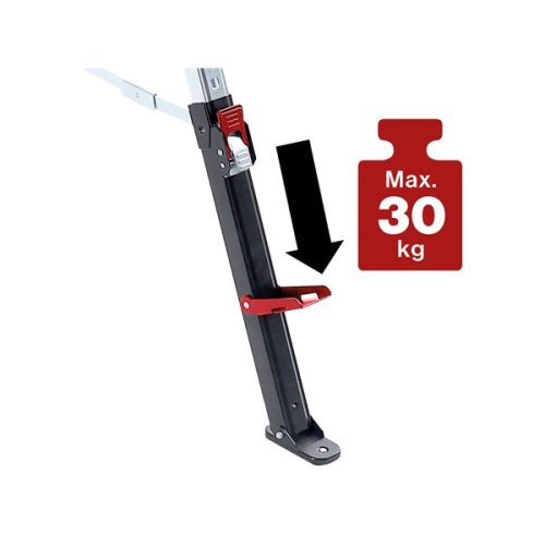 asztalosbak/fűrészbak állítható, összecsukható; 615 - 820 mm, max. terhelés: 590 kg, saját tömeg: 13 kg