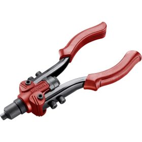   popszegecshúzó fogó, kétkaros,ALU,réz,acél, INOX szegecsekhez;2,4-3,2-4,0-4,8-6,4mm, 260mm, CrVMo fej