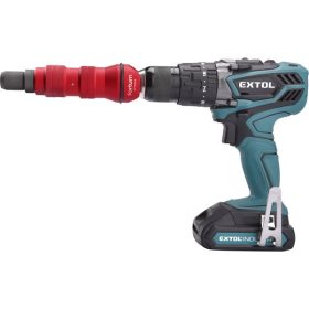   adapter klt. fúrógéphez, POP-NUT szegecsanyákhoz, 6 db, M3-M4-M5-M6-M8; 1/4" hatszög befogás,  FORTUM