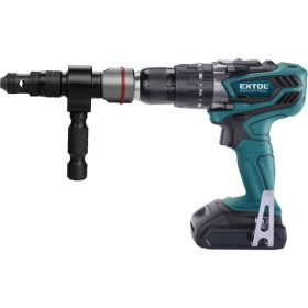   adapter klt. fúrógéphez, popszegecsekhez, 2,4-3,2-4,0-4,8-6,0-6,4 mm-es szegecsekhez; 8mm (5/16" hatszög befogás) FORTUM