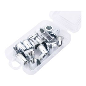   szegecsanya klt. 20 db, M8, POP-NUT, horganyzott acél, kerek, nyitott, lapos peremű, rovátkolt FORTUM