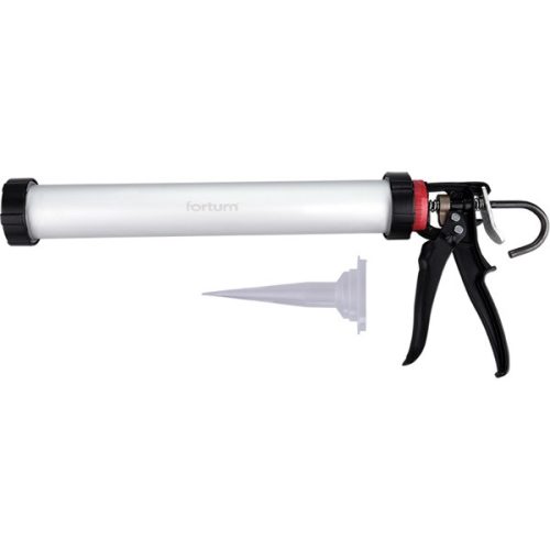 kinyomópisztoly, fém; 380mm, 600ml-es tartály, 360°-ban körbeforgatható ALU tubustartóval
