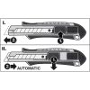 tapétavágó kés; automatikus penge visszahúzás, 18mm, pótpenge: 4780003 FORTUM
