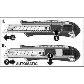   tapétavágó kés; automatikus penge visszahúzás, 18mm, pótpenge: 4780003 FORTUM
