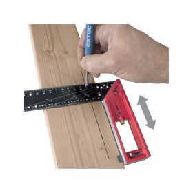   asztalos L-derékszög, 300 mm, ALU/Inox, lézer gravírozott, mm beosztás,