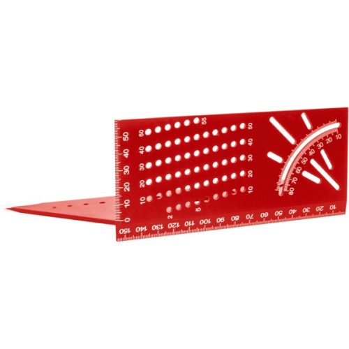 asztalos T-derékszög, 215 mm, ALU, lézer gravírozott, mm beosztás,