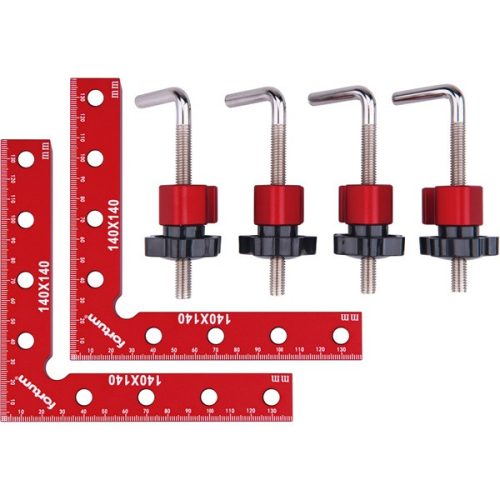 derékszög szorító, (L-alakú szorító) 2 db, 140×140 mm, ALU