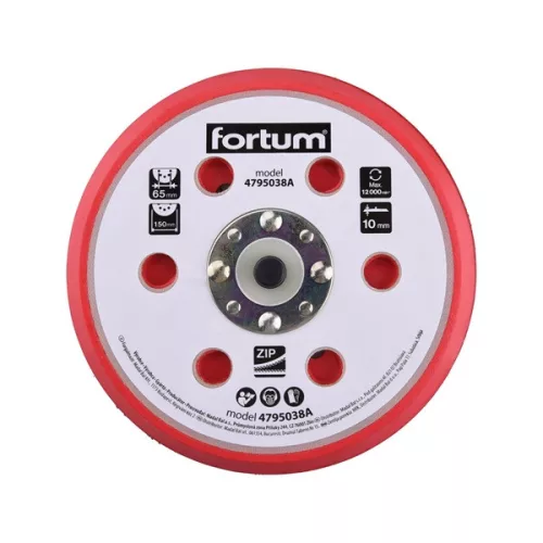 tartalék gumi talp 4795038 rotációs csiszológéphez, 6"/150mm, 6+16 db lyuk, tépőzáras, 12.000 f/perc, vastagság:10mm