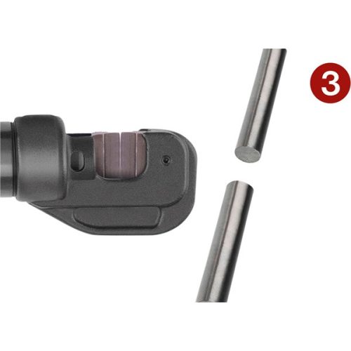 hidraulikus betonacél vágó, tartomány 4-16mm, hossza 430mm, löket 18mm, 60kN, CrMoV pofa